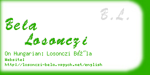 bela losonczi business card